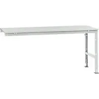 Manuflex Ansatztisch UNIVERSAL Standard, Tischplatte Kunststoff, 2000x1000, lichtgrau
