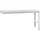 Manuflex AU6127.7035 Arbeits-Anbautisch UNIVERSAL Standard mit Kunststoffplatte, BxTxH = 2000 x 1000 x 760-870mm Lichtgrau