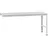 Manuflex Ansatztisch UNIVERSAL Standard, Tischplatte Kunststoff, 2000x1000, lichtgrau