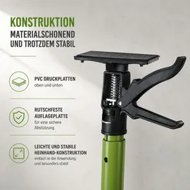 Trutzholm 2x Montagestütze kurz 57 - 117 cm Klicksystem Türspanner Teleskopstütze Einhandstütze
