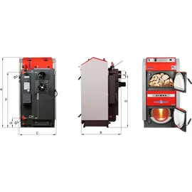 Atmos GS25 Biomasseheizkessel 25 kW Serie GS Volllastkessel