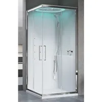 Novellini Eon A Komplettdusche 90x90cm DT 4,5cm, Profile weiß, RW weiß matt
