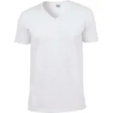 Gildan Softstyle V-Neck weiß XL