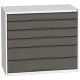 bott verso Schubladenschrank, mit 6 Schubladen und Einzelauszug, BxTxH: 1050 x 550 x 900 mm