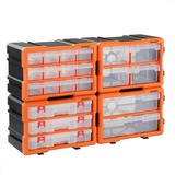 monzana Kleinteilemagazin Sortimentskasten erweiterbar 72 Fächer Sortierbox für Kleinteile Aufbewahrungsbox Werkstatt