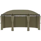 vidaXL Pavillon mit Vorhängen 520x349x255 cm Taupe 180 g/m2