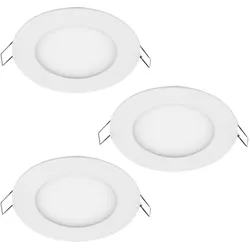 3er LED Set Einbau Alu Strahler rund Gästezimmer Spot Lampen 1-flg Paulmann 926.92