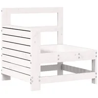 vidaXL Gartensofa mit Armlehne weiß