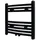 vidaXL Heizkörper Handtuchheizkörper Warmwasser Gebogen 480 x 480 mm schwarz