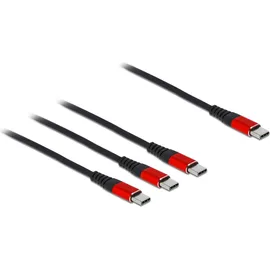 DeLOCK USB Ladekabel 3 in 1 USB Type-C zu 3x USB Type-C 0.3m 86712