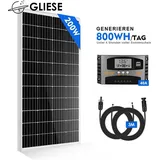 200W Solarpanel Kit Solaranlage Inselanlage Solar Set für Garten Haus Wohnmobil