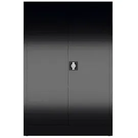 Classix Stahlschrank X-530299 tiefschwarz 80,0 x 38,0 x 120,0 cm, aufgebaut