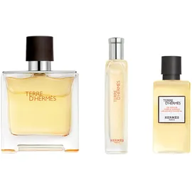 Hermès Terre d'Hermès Parfum 75 ml + Shower Gel 40 ml + Eau de Parfum 15 ml Geschenkset
