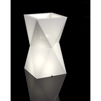 Forvega - Blumentopf Valencia, Höhe 70 cm, beleuchtet, LED, originelle Form, widerstandsfähig gegen Beschädigungen, ideal für den Innen- und Außenbereich, Topf mit Ablage in 25 cm Tiefe