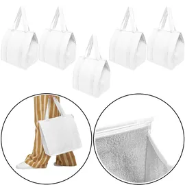 TOPS Knives 5 x Kühltasche Groß Einkaufstasche ca. 35,5 x 25 x 38 cm Reißverschluss – Isoliertasche für Flaschen & Lebensmittel –