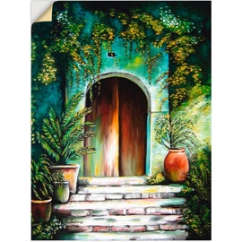 Artland Wandbild »Mediterranes Gartenparadies«, Fenster & Türen, (1 St.), grün