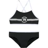 KangaROOS Bustier-Bikini »Sporty«, mit sportlichem Frontdruck schwarz