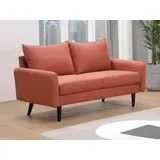 vente-unique Vente-unique-Sofa 2-Sitzer - Stoff - Terracotta - Halia