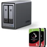 UGREEN NASync DXP2800 NAS System 2-Bay inkl. Seagate Festplatte 16 TB (2 x 8 TB)