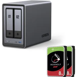 UGREEN NASync DXP2800 NAS System 2-Bay inkl. Seagate Festplatte 16 TB (2 x 8 TB)