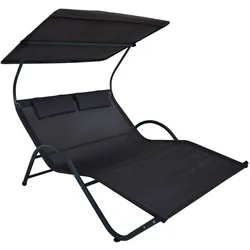Gardissimo STYLE Doppelliege ergonomische Gartenliege Gartenmöbel Dach