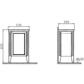 Vitra Valarte Halbhochschrank 53,5 x 83 x 39,5 cm Weiß