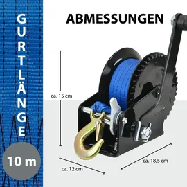 Trutzholm Gurtwinde 540 kg Polyester 10 m blau