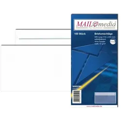 Briefumschlag DL, ohne Fenster, SK, 75 g/qm, weiß
