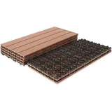 Wolketon 30 X 60cm Braun Terrassenfliesen 48 Stück Klickfliesen In Holzoptik, Wpc Fliese