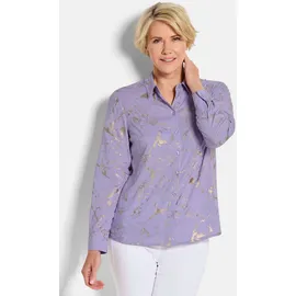 GOLDNER Druckbluse mit schimmerndem Print Lila 38