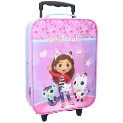 Gabby’s Dollhouse Trolley Kinder Rollkoffer Mädchen Reise Koffer Lila