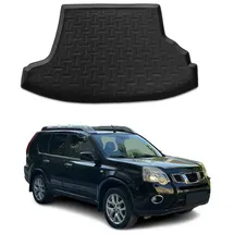 Omac Kofferraumwanne Laderaumwanne kompatibel mit Nissan X-Trail T30 2001-2007 Gummi TPE Schwarz