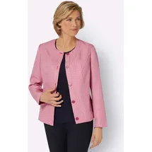 Sieh an! Bouclé-Blazer in fuchsia-ecru-gemustert | Gr.: 42