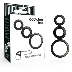 Addicted Toys Cockrings 3er-Set zur Belebung des Liebesspiels