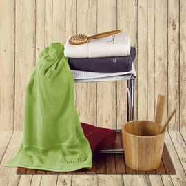 Möve for Frottana Sauna, Set Pearl 2-TLG Handtücher - 2X 80x200 cm, 100% Baumwolle, Ruby