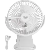 Adler AD 7342 Tischventilator 360° Rotation 25 cm Weiß