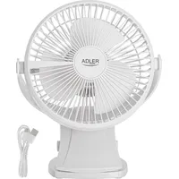 Adler AD 7342 Tischventilator 360° Rotation 25 cm Weiß