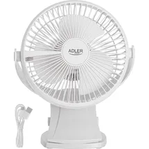 Adler AD 7342 Tischventilator 360° Rotation 25 cm Weiß