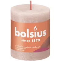 Bolsius Rustik Stumpenkerze 8 x 6.8 cm nebeliges rosa
