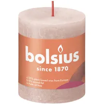 Bolsius Rustik Stumpenkerze 8 x 6.8 cm nebeliges rosa