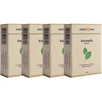 HANSE PRO Kernseife – Naturseife auf Pflanzenölbasis, vegane & palmölfreie Seife ohne Zusatzstoffe, erfrischend & hautschonend für empfindliche Haut - einzeln im Karton verpackt (4, Natur)