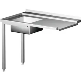 HENDI Zulauftisch für Geschirrspüler, - Silber