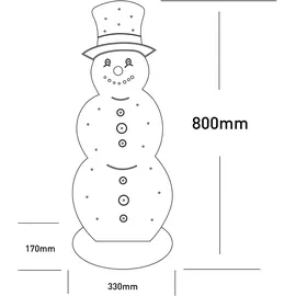 NÄVE Schneemann 80 cm hellbraun