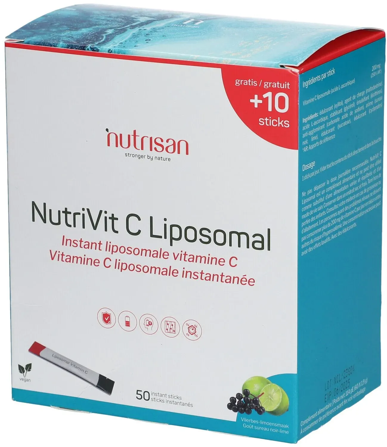 nutrisan NutriVit C Liposomal +  10 Sticks Gratis