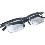 Maximex Seeplus Zoom Lesebrille, schwarz, einstellbar von +0,5 bis +4 Dioptrien,