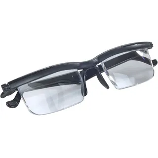 Maximex Seeplus Zoom Lesebrille, schwarz, einstellbar von +0,5 bis +4 Dioptrien,