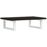 vidaXL Waschtischplatte mit Halterung Stahl und Massivholz Eiche 3302580