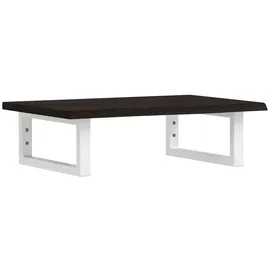 vidaXL Waschtischplatte mit Halterung Stahl und Massivholz Eiche 3302580