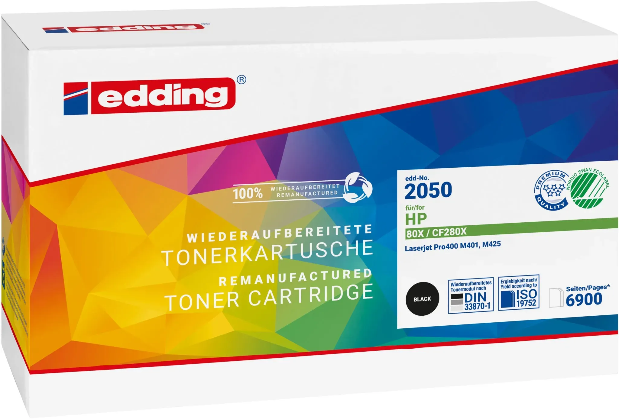 Edding Toner für HP CF280X 80X LaserJetPro400M401A M401D M401DN M401DW M401N