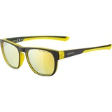 Alpina Unisex - Erwachsene, LINO II CMY Sonnenbrille, black-neon-yellow matt, One size